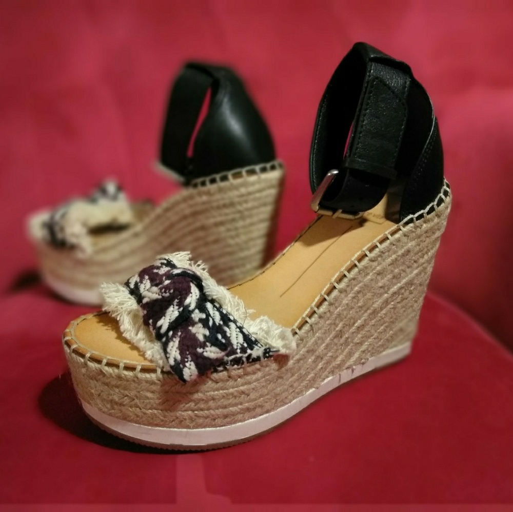 Dolce Vita wedges with woven strap and buckle